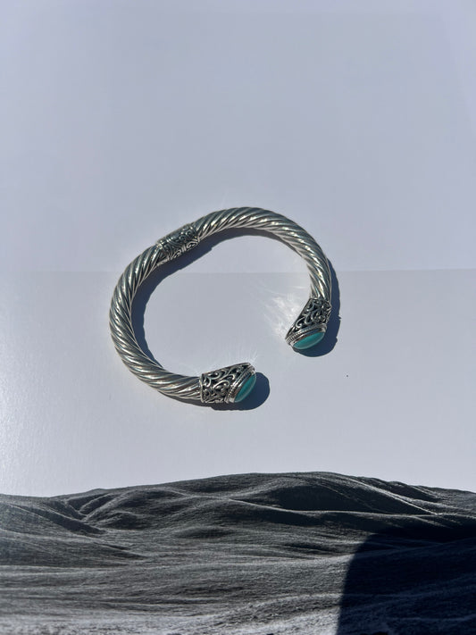 Silver Hammered Cuff