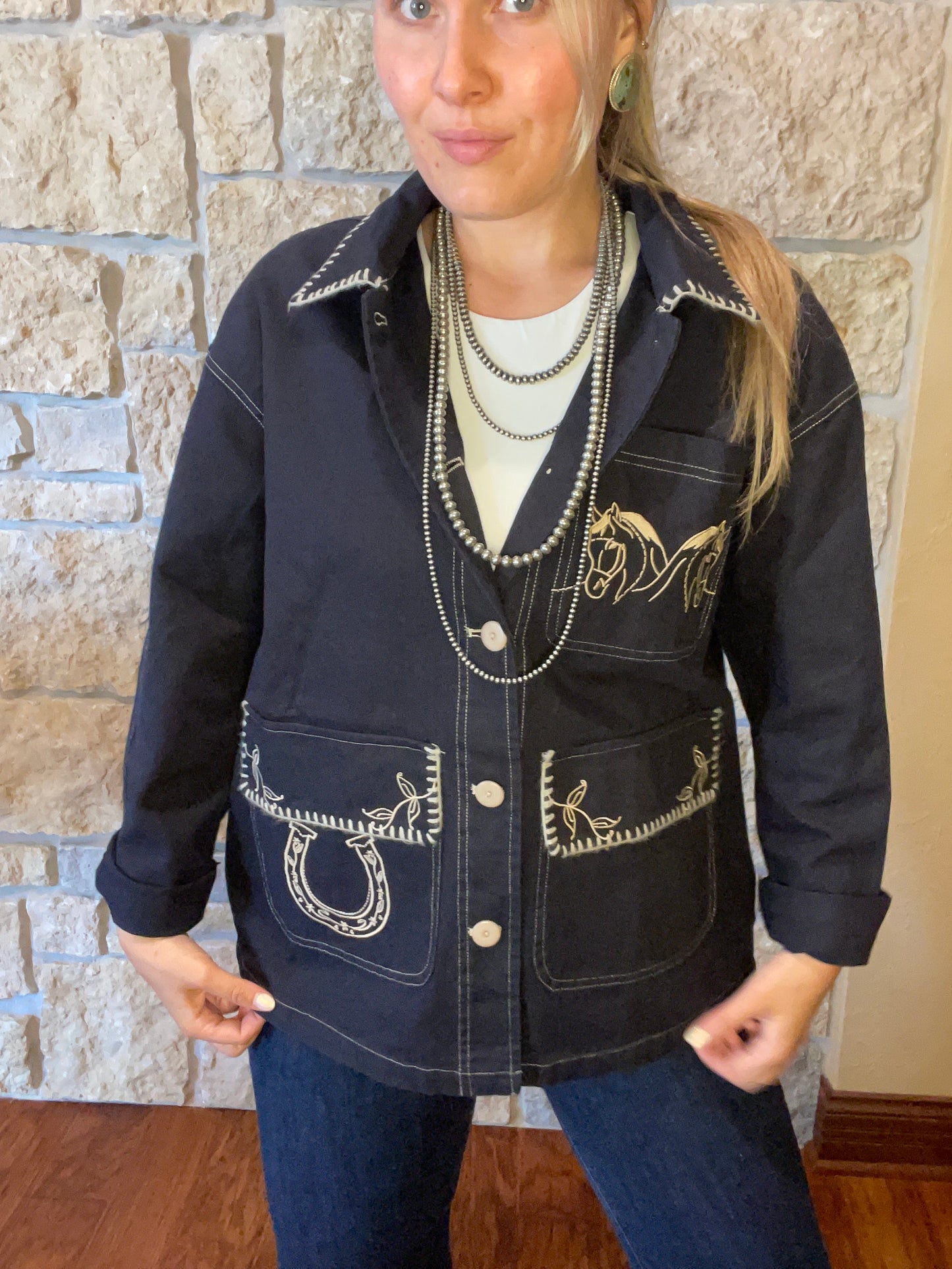 Embroidered Horse Jacket
