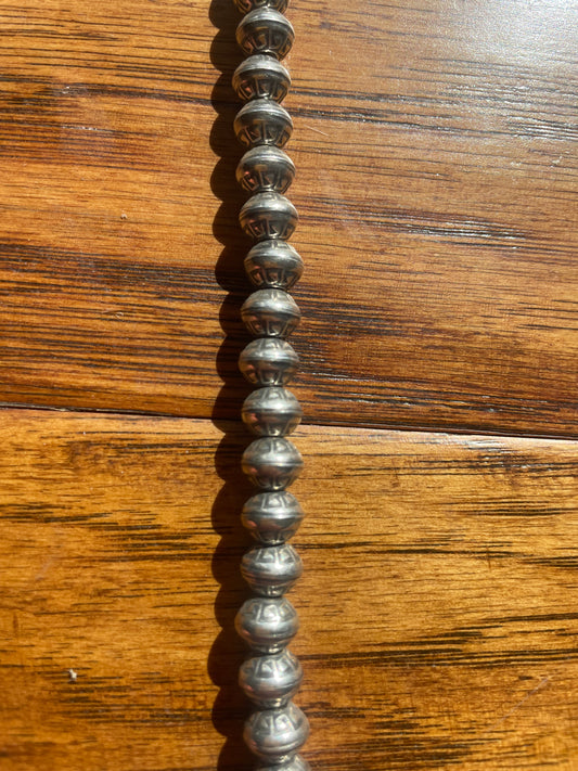 30” Stamped Navajo Pearls