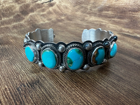 Blue Sonoran Gold 5-Stone Cuff