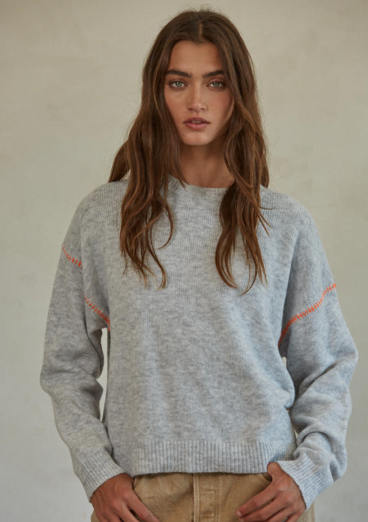 Orange Stitch Sweater