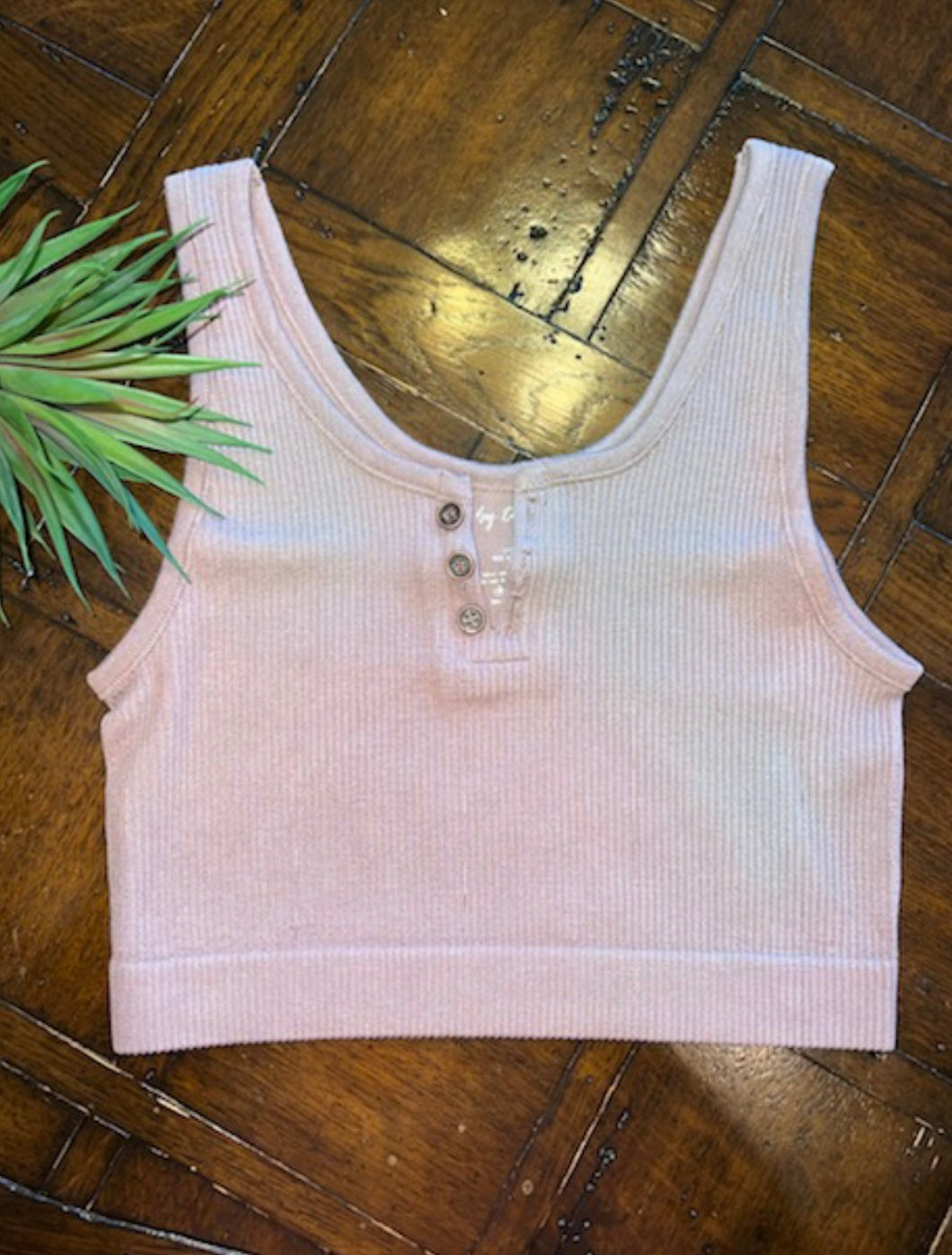 Button Up Cropped Tank