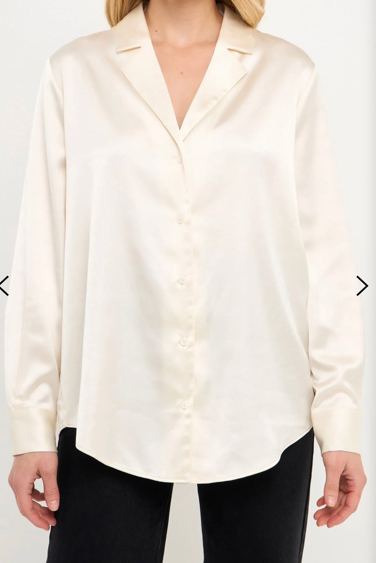 Silk Button Up cream