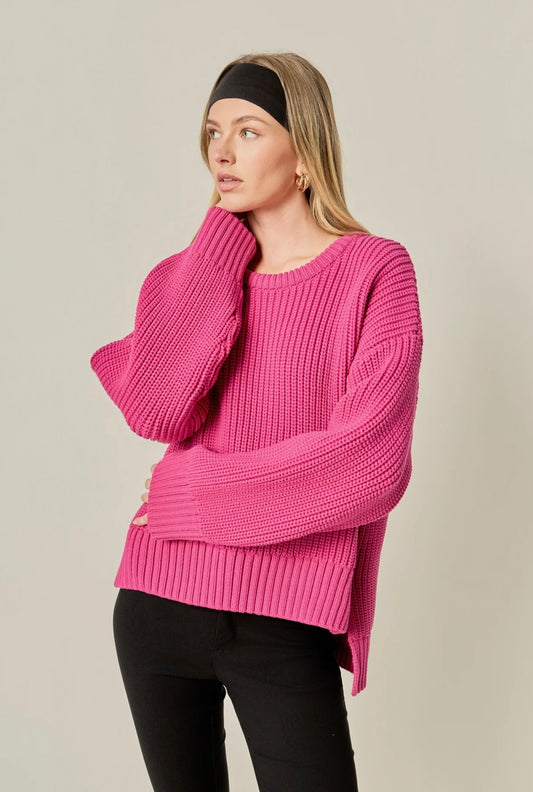 Hot Pink Knit Sweater