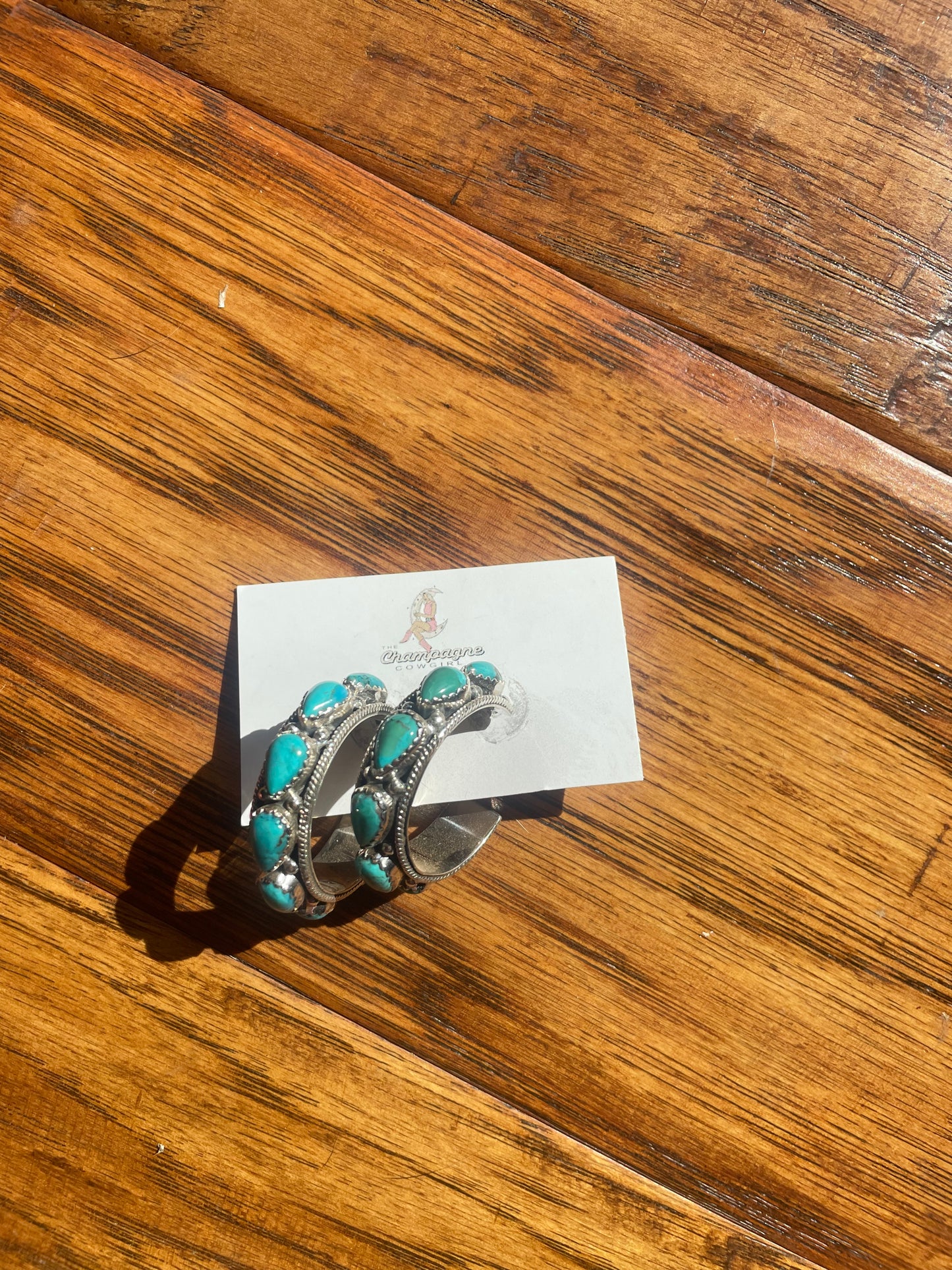 Kingman Turquoise Hoops