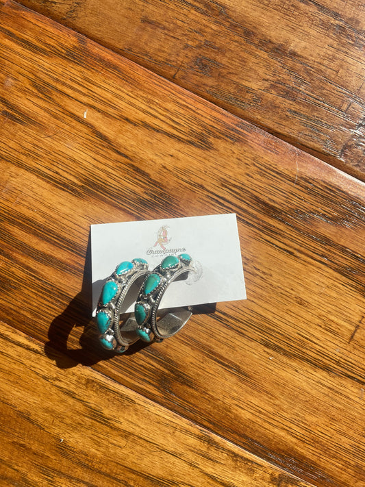 Kingman Turquoise Hoops