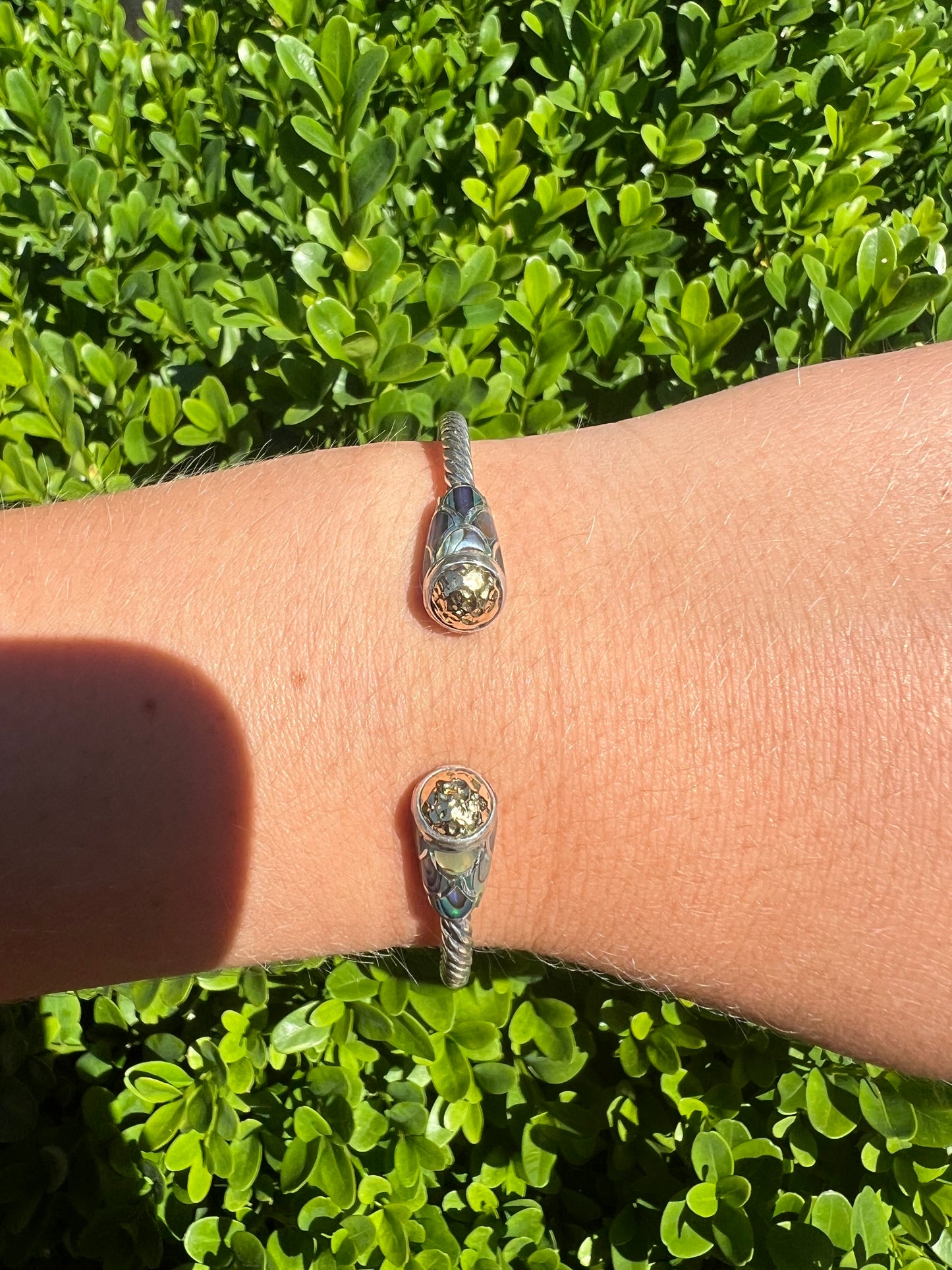 Sterling Abalone Bracelet with 18K gold