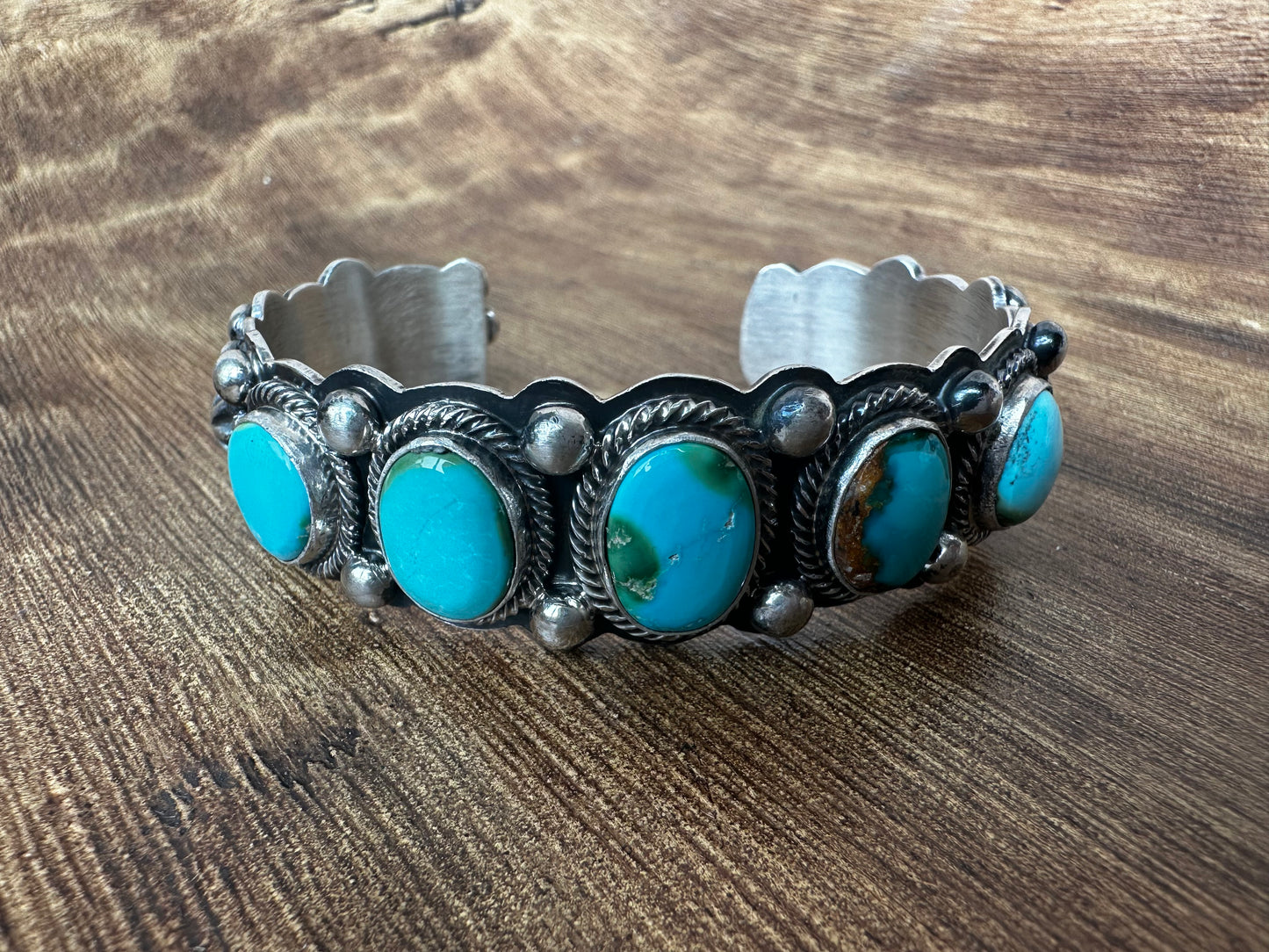 Blue Sonoran Gold 5-Stone Cuff