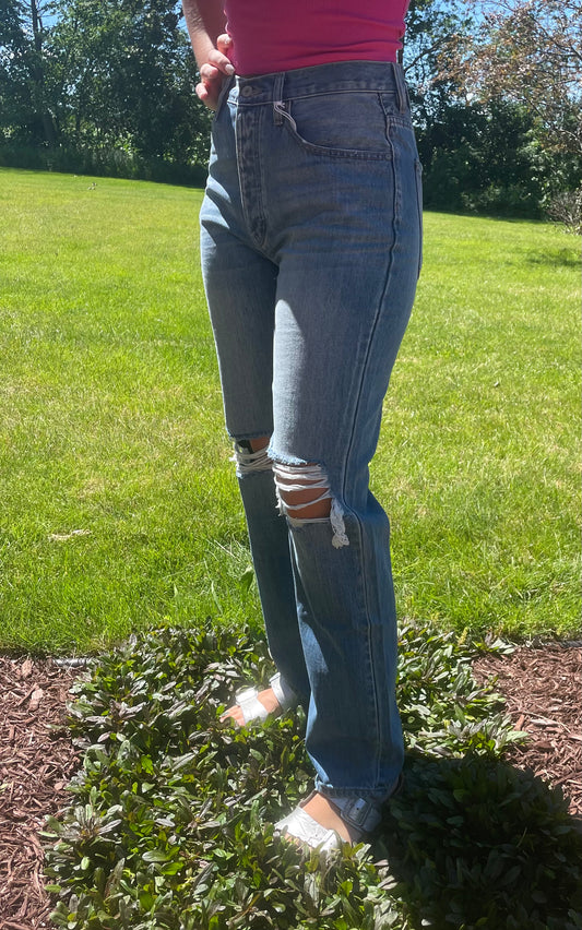 High-Rise Boyfriend Jeans