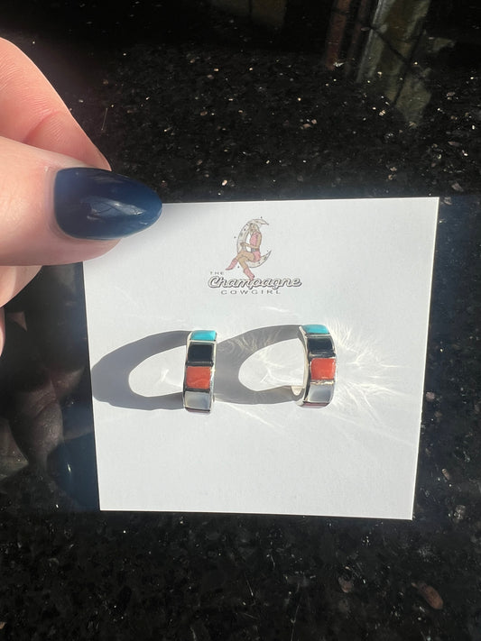 Multi Stone Hoops