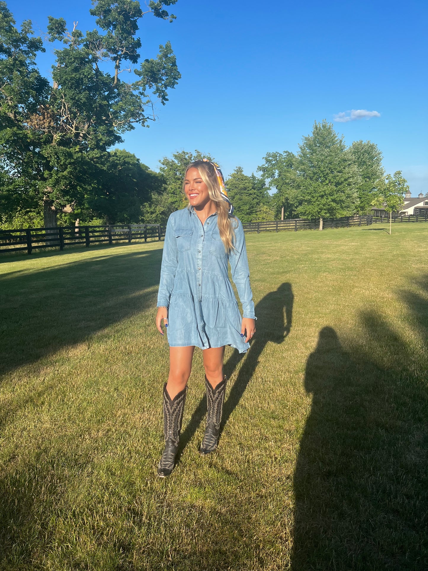 Denim & Turquoise Tunic