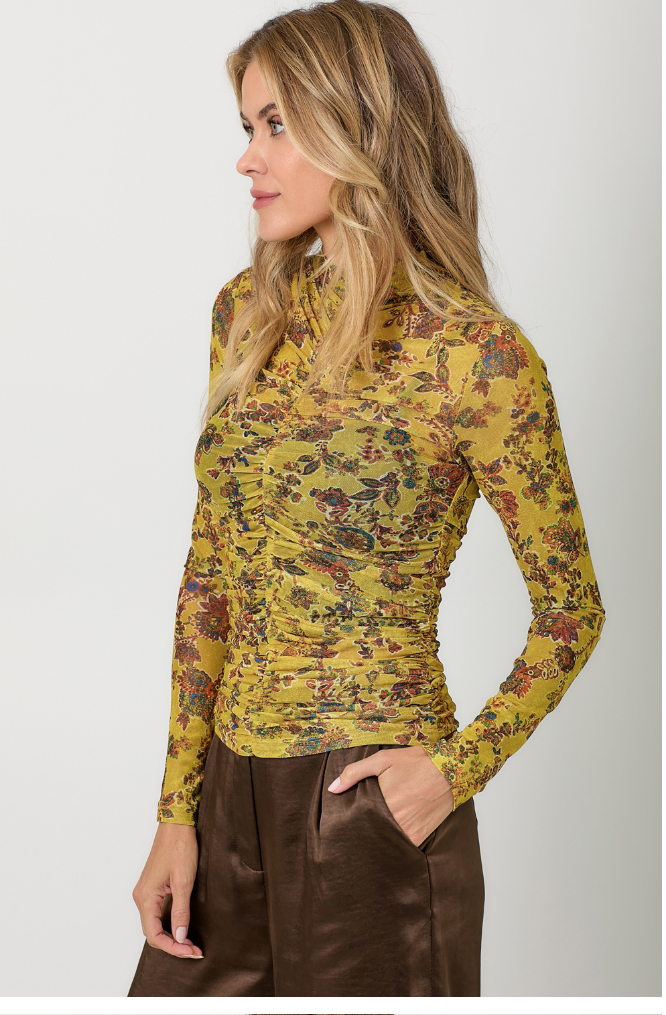 Mustard Paisley Top