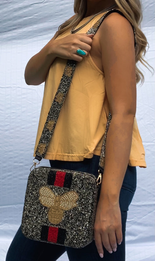 Seed Bead Bumble Bee Bag