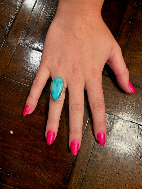 Turquoise Tear Drop Ring